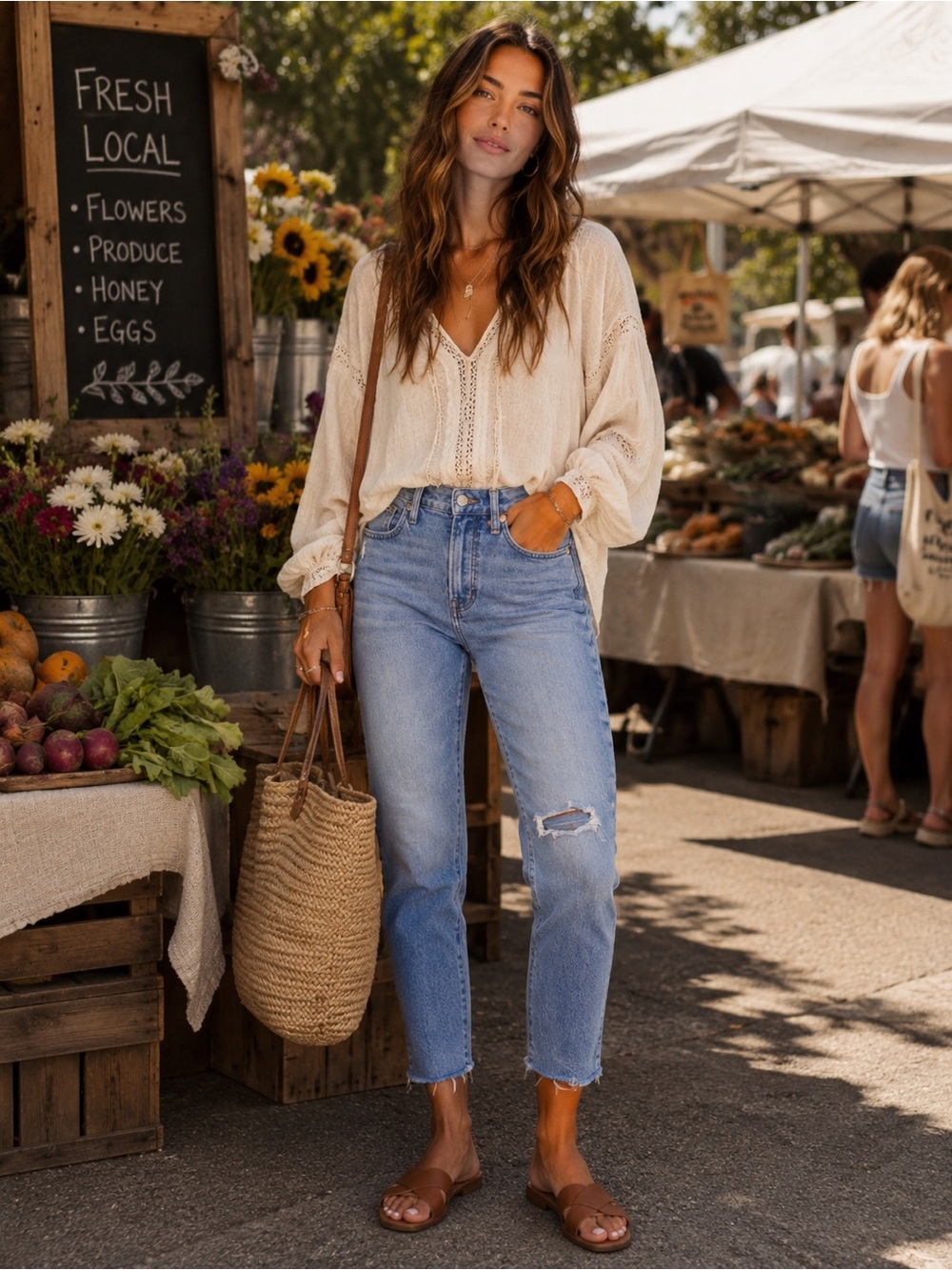 Madewell The Curvy Perfect Vintage Jean SZ 25 Light Wash, Lightly Distressed